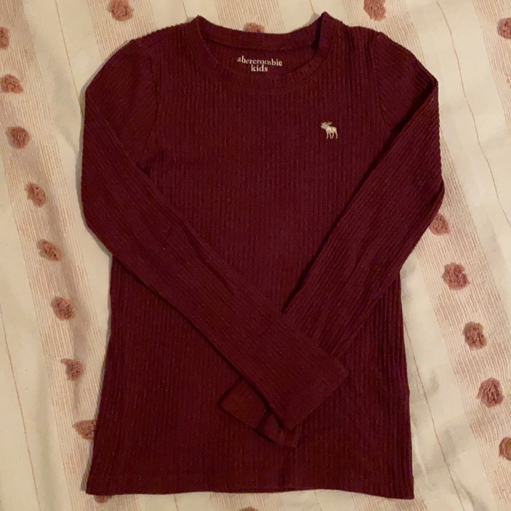 Girls Abercrombie and Fitch ribbed long sleeve